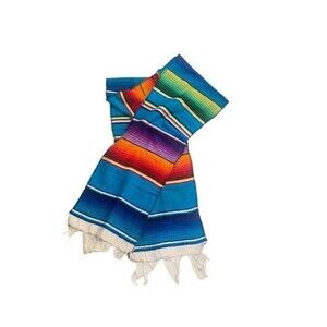 Serape Striped Cloak Shawl Wrap Stole Frock Capote Manteau Mantle Table Runner